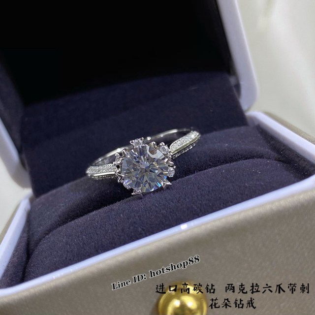 925進口定制兩克拉六爪帶刺戒指 zgb3431